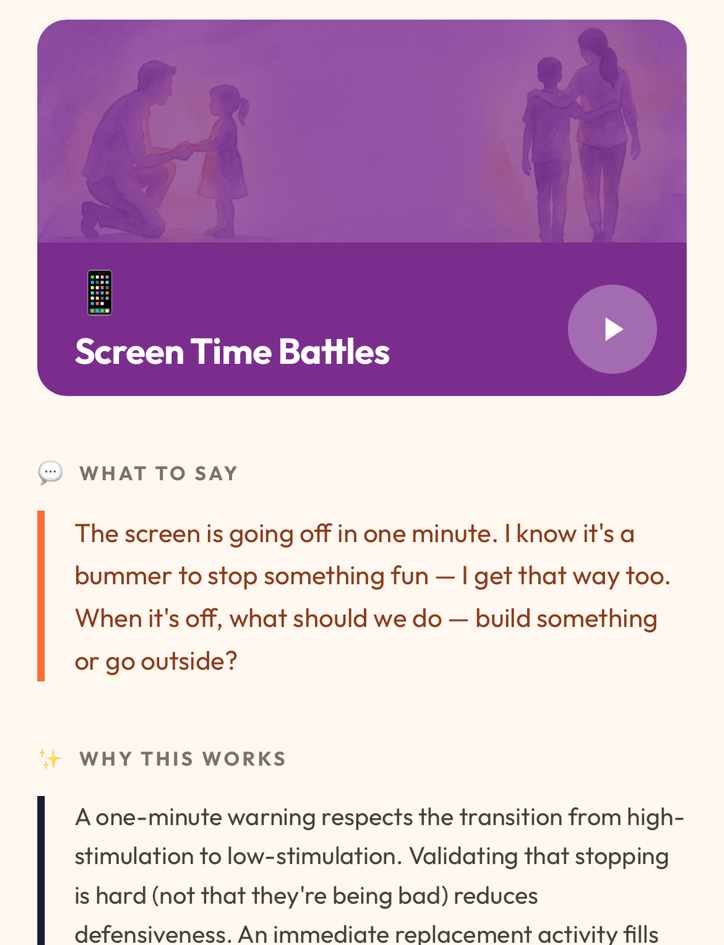 The Script feature screenshot